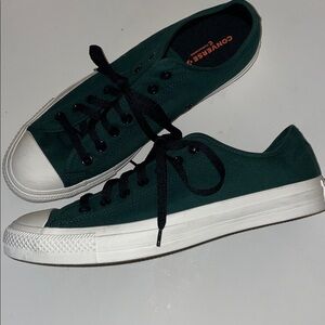 Converse Dark Green Canvas Sneakers size 11 excellent condition